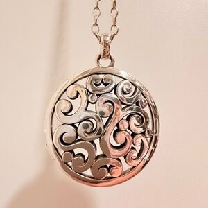 Brighton Silver Swirl Pendant Necklace